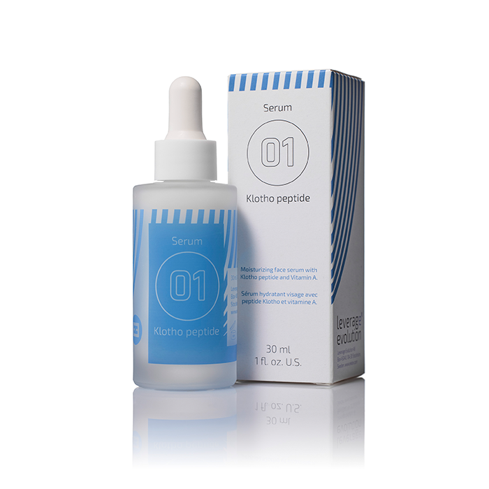 01 Klotho Peptide Serum and a box